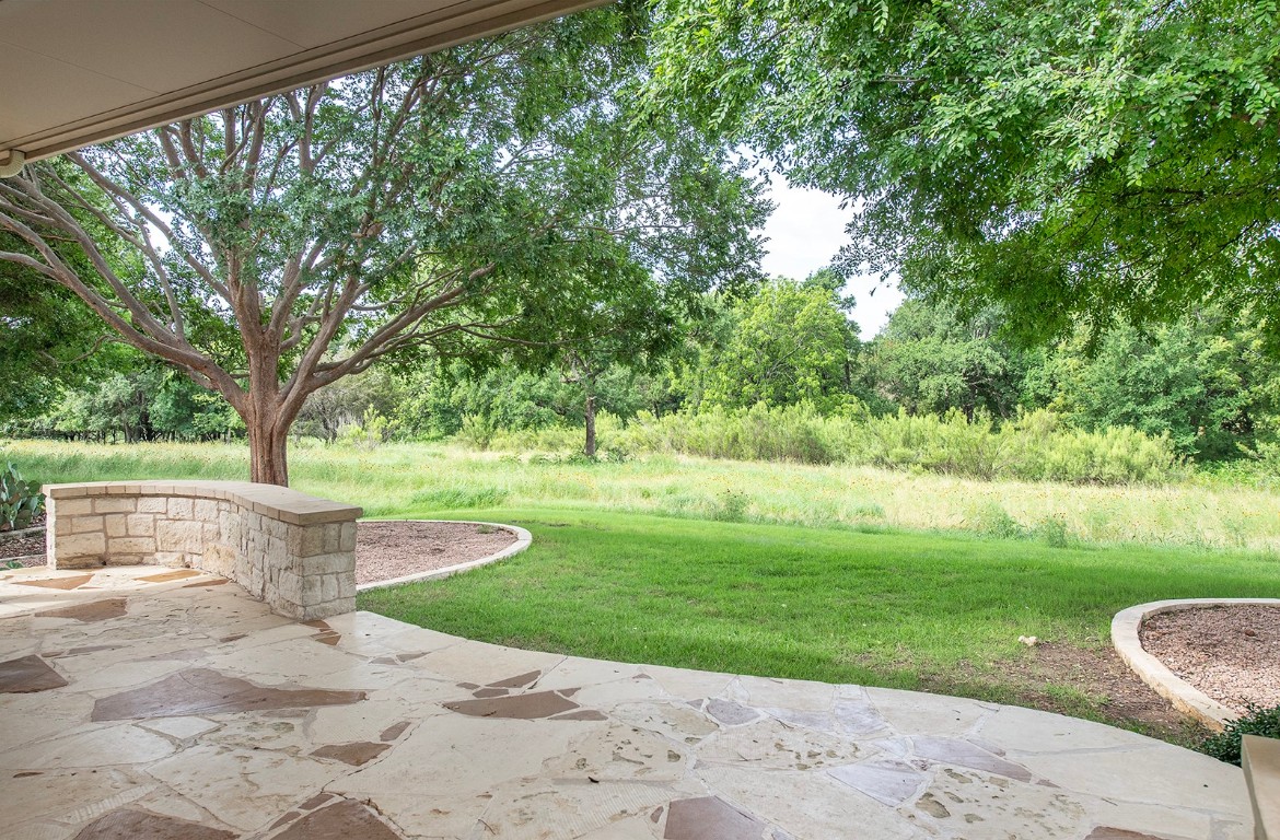 Rear patio on greenbelt lot