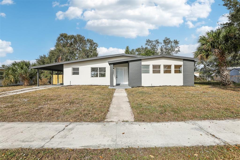 front view of house with a yard