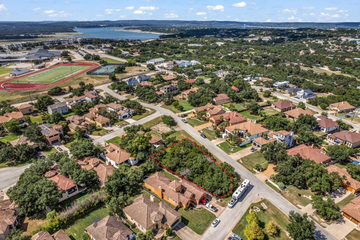 an aerial view of a city