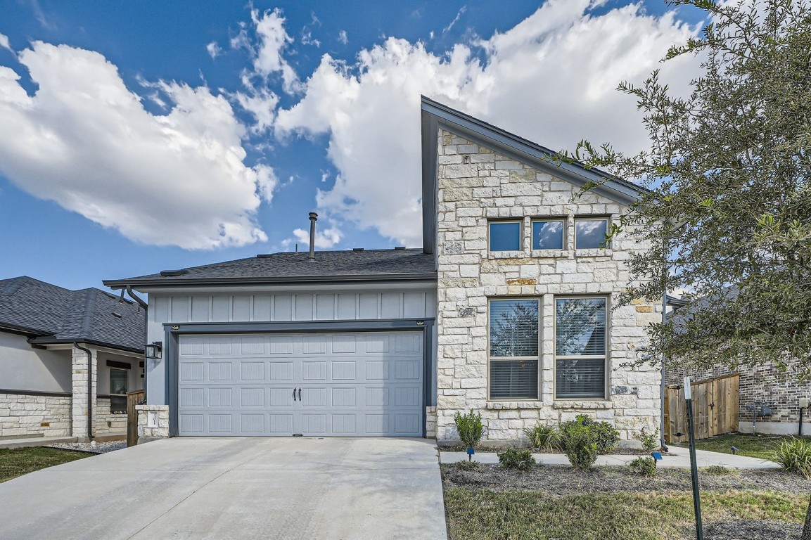 a house view with a outdoor space