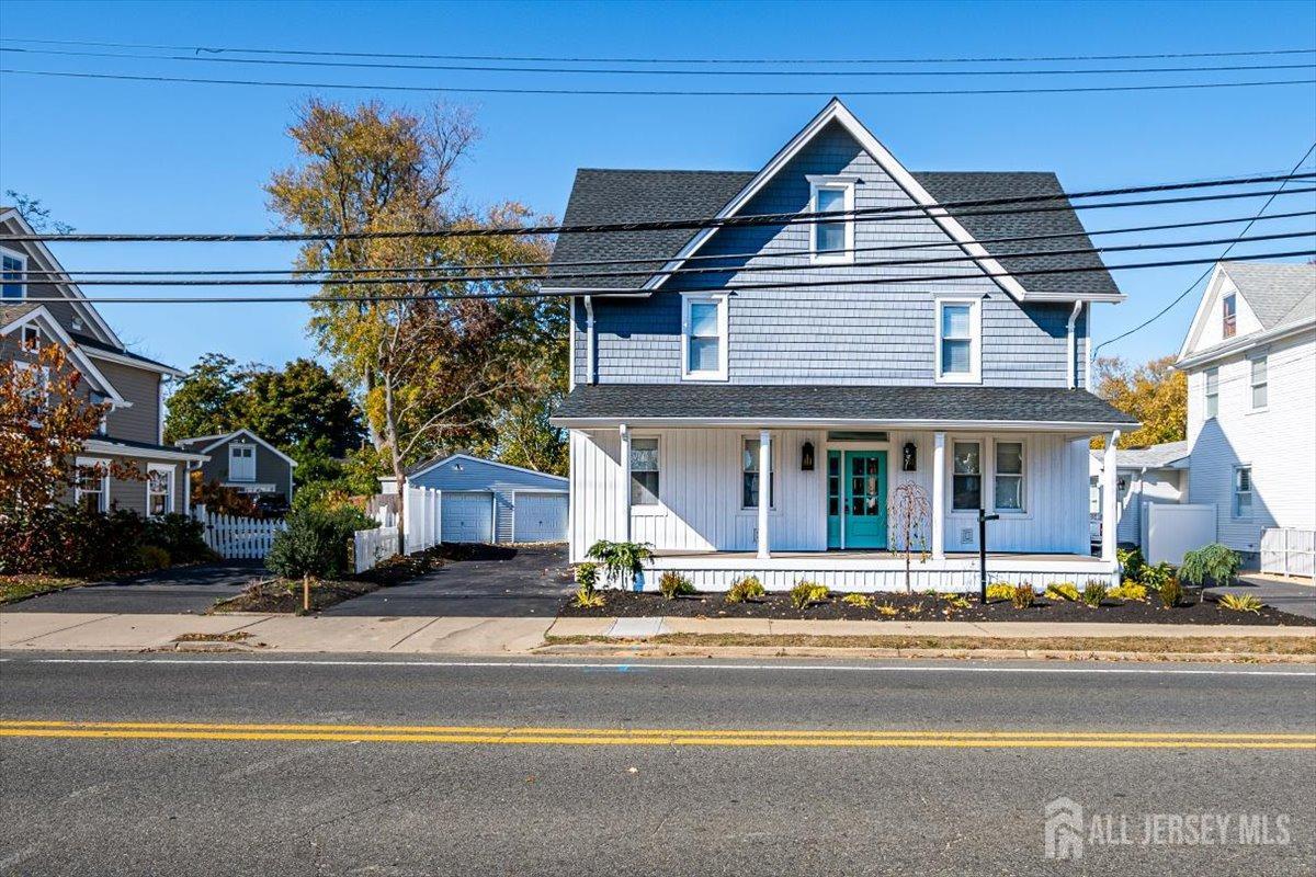 a front view of a house