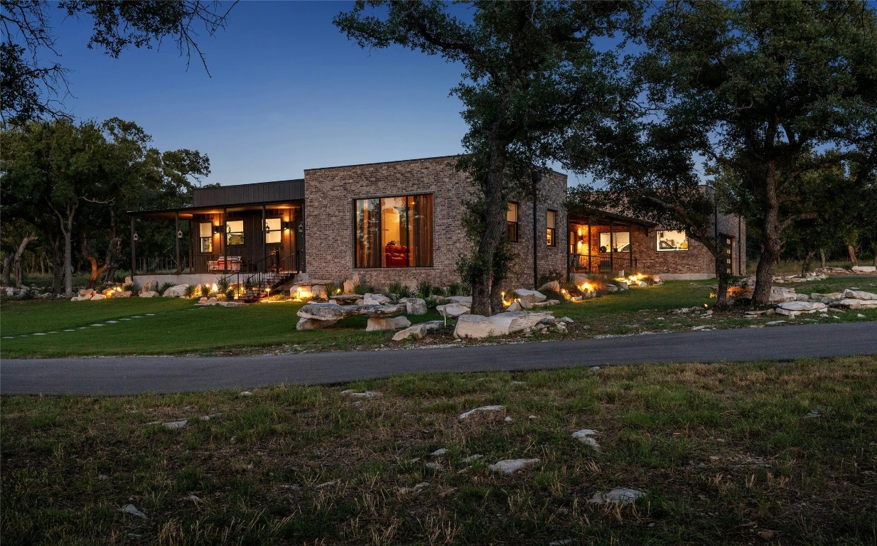 a view of a house with a patio