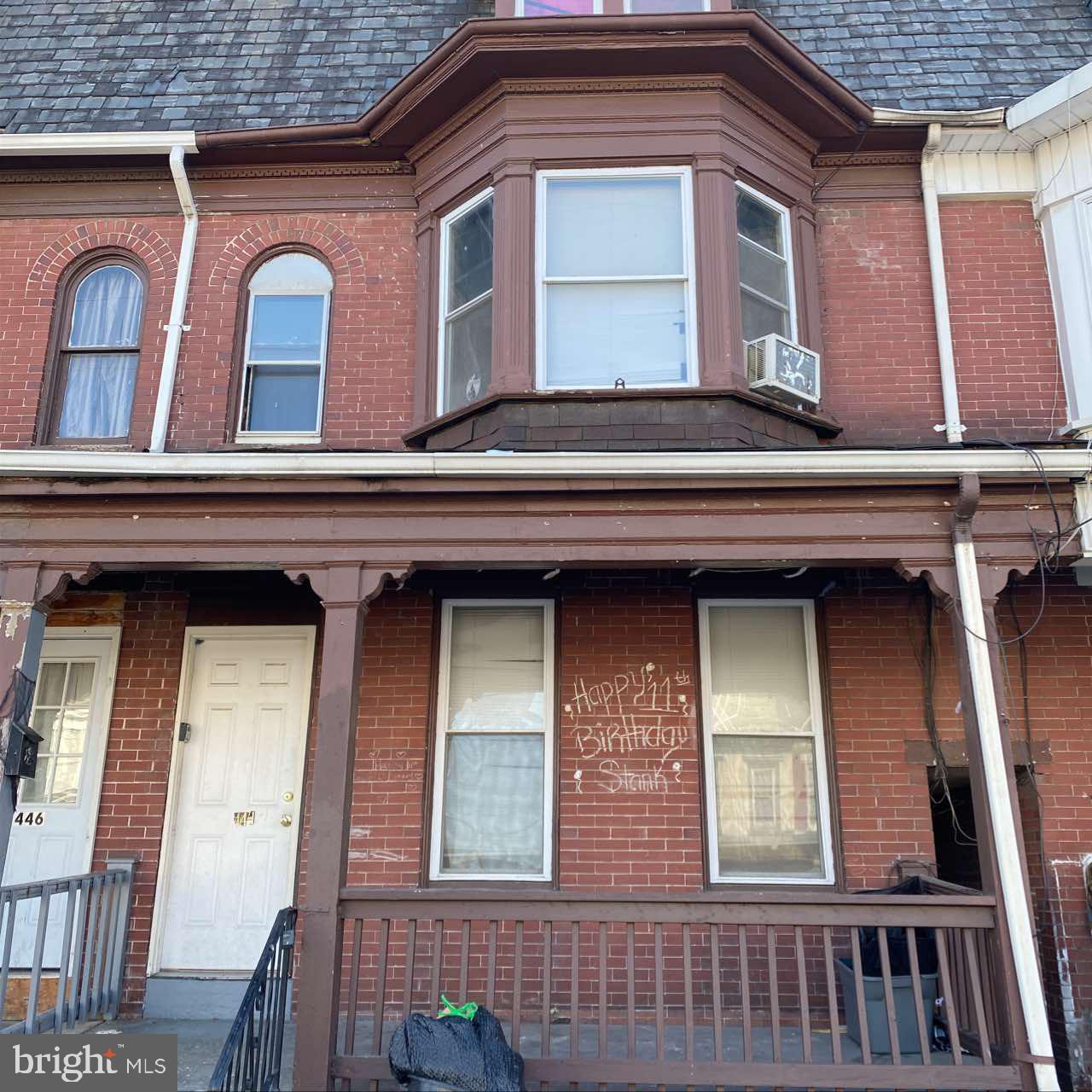 a front view of a house