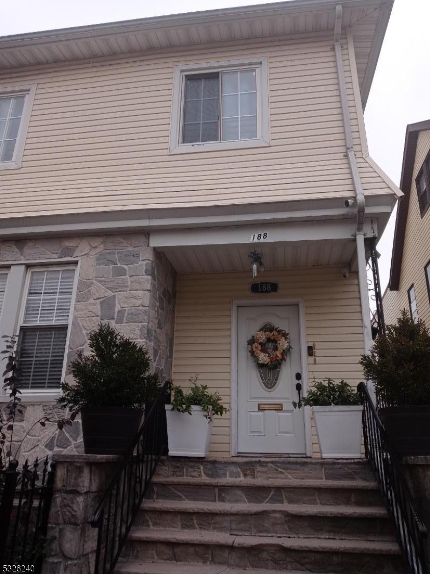 a front view of a house with entryway