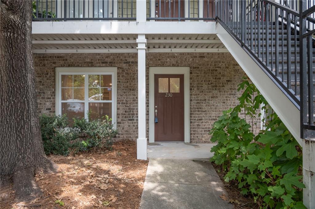 a view of front door of house