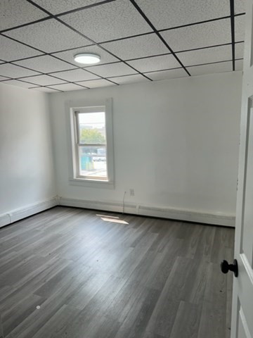 a view of a window in an empty room