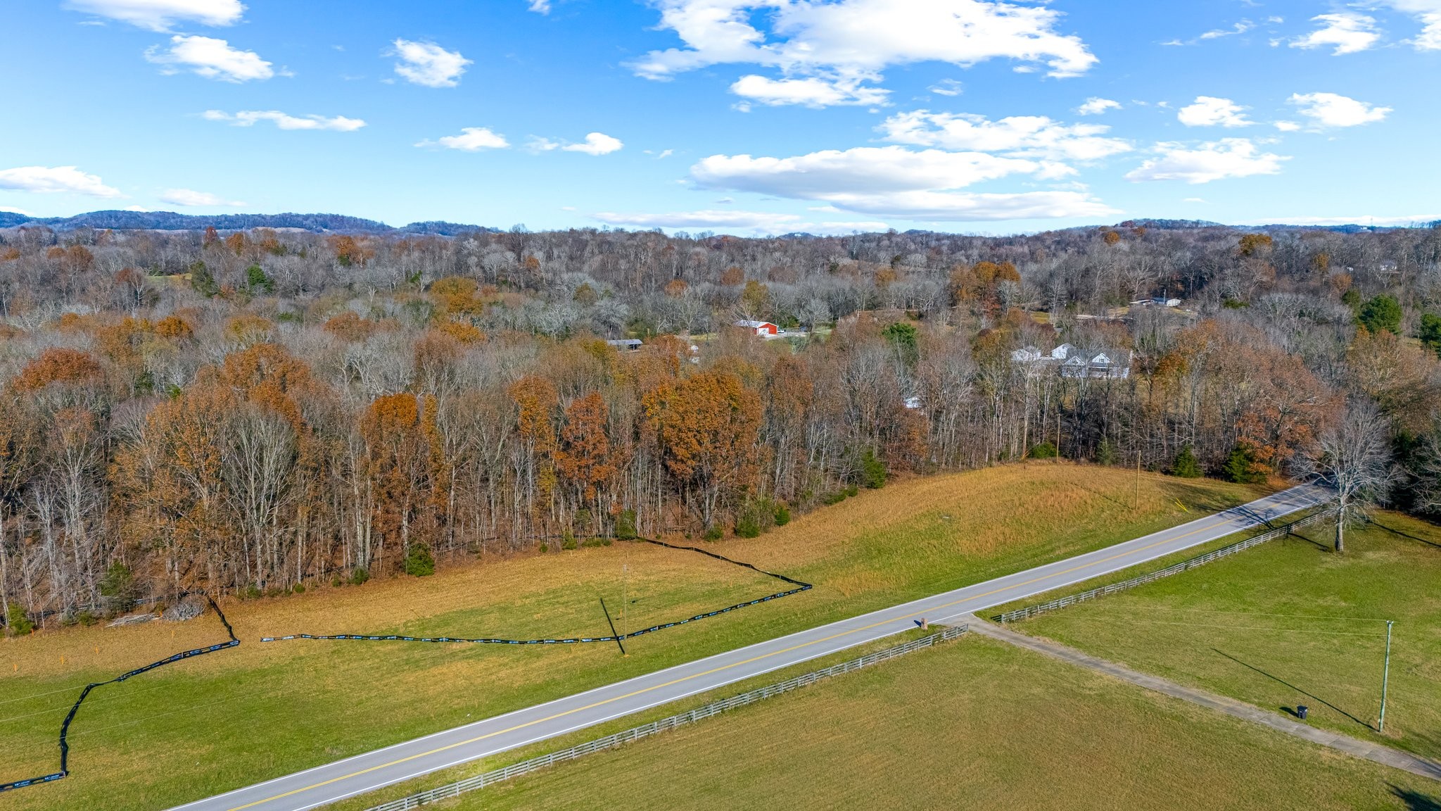 This 5.2 acre corner lot provides lots of privacy.