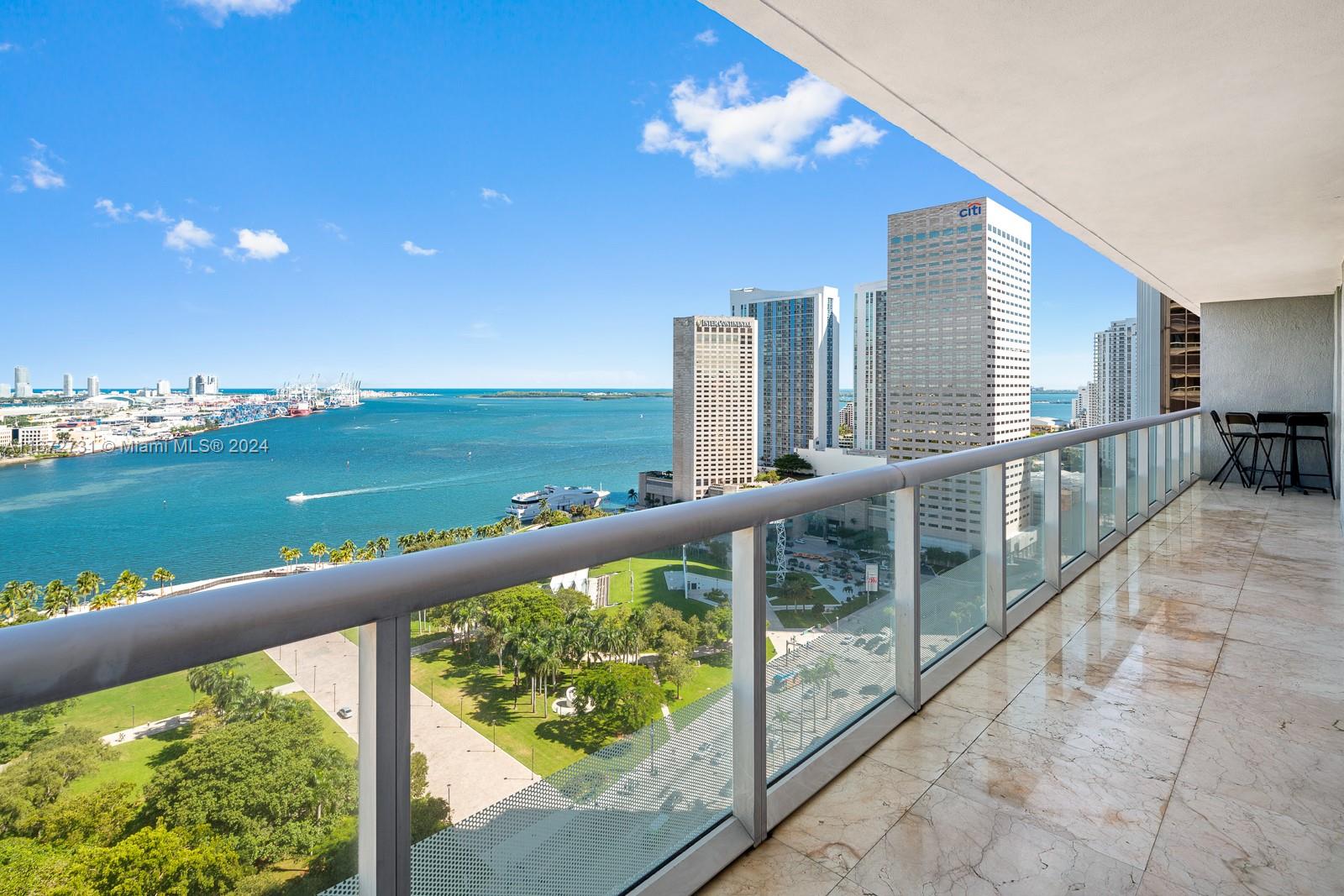 a view of balcony with city view