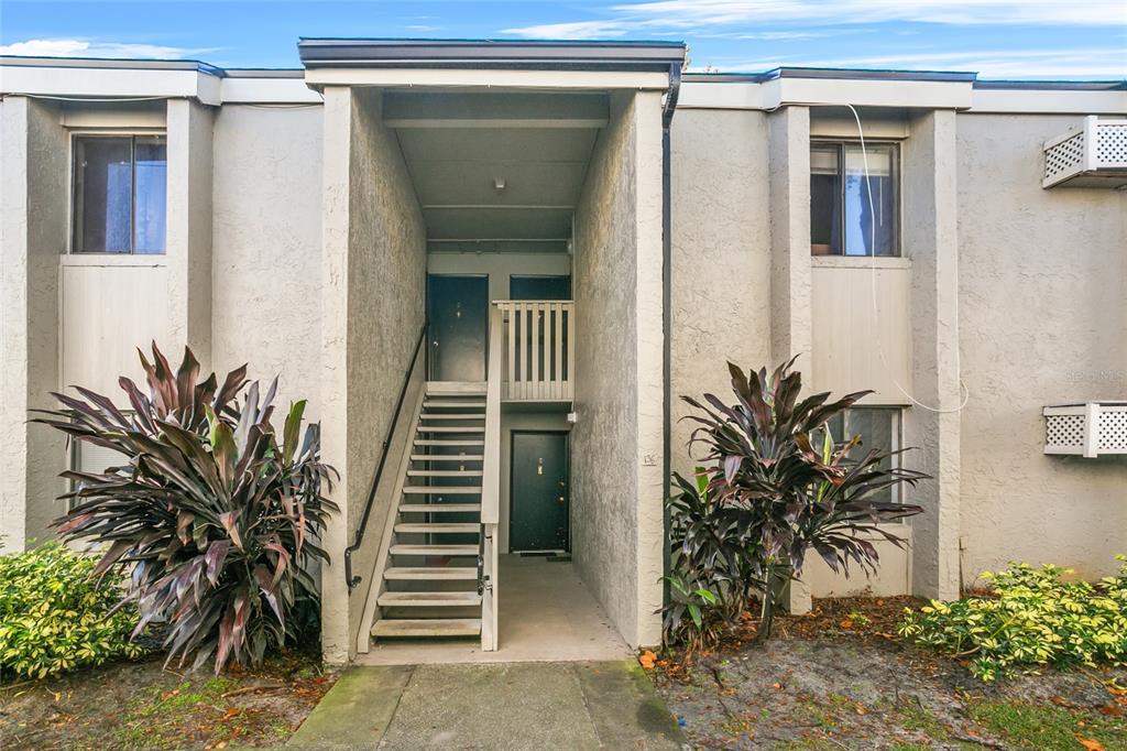 a view of a entryway door of the house