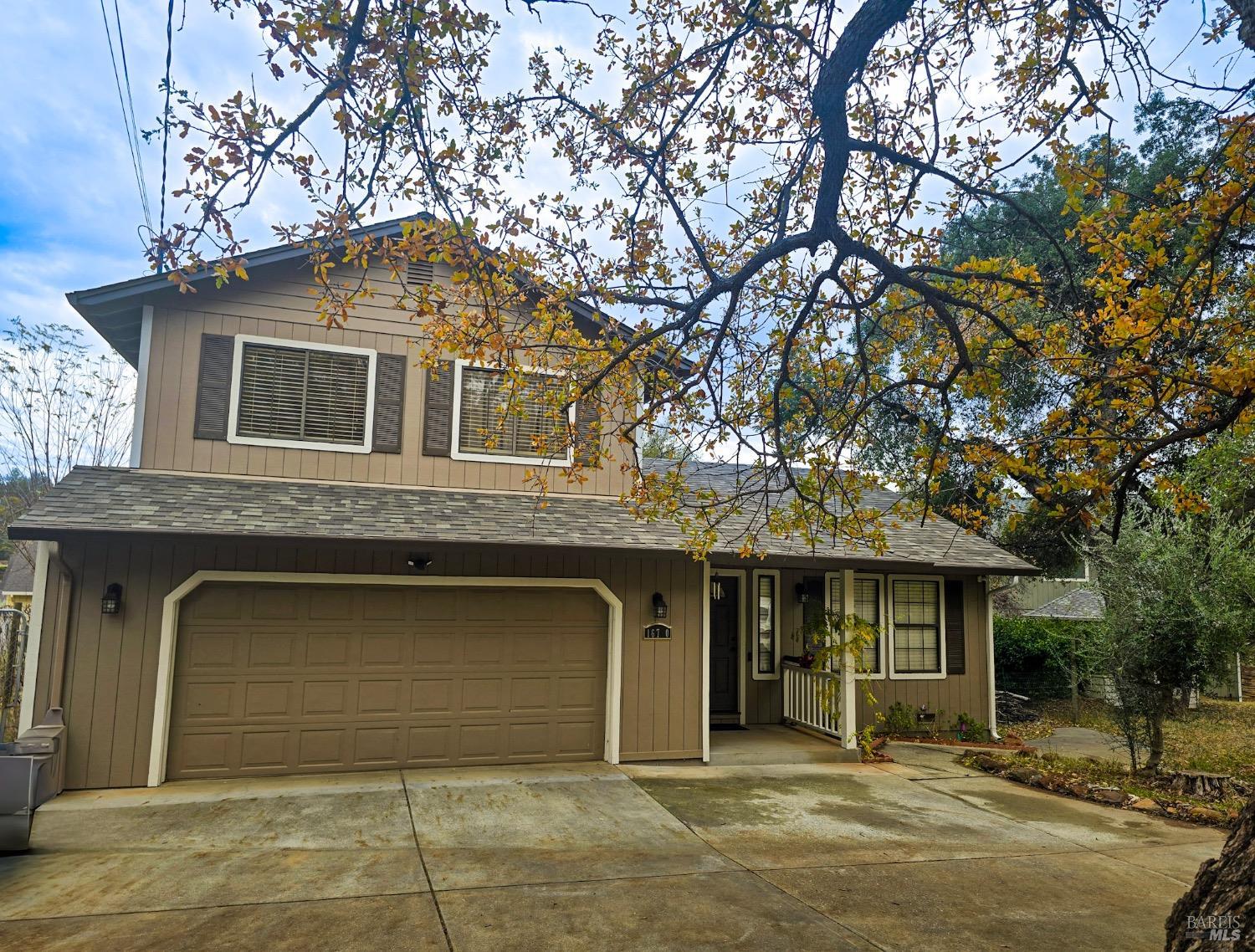 a front view of a house