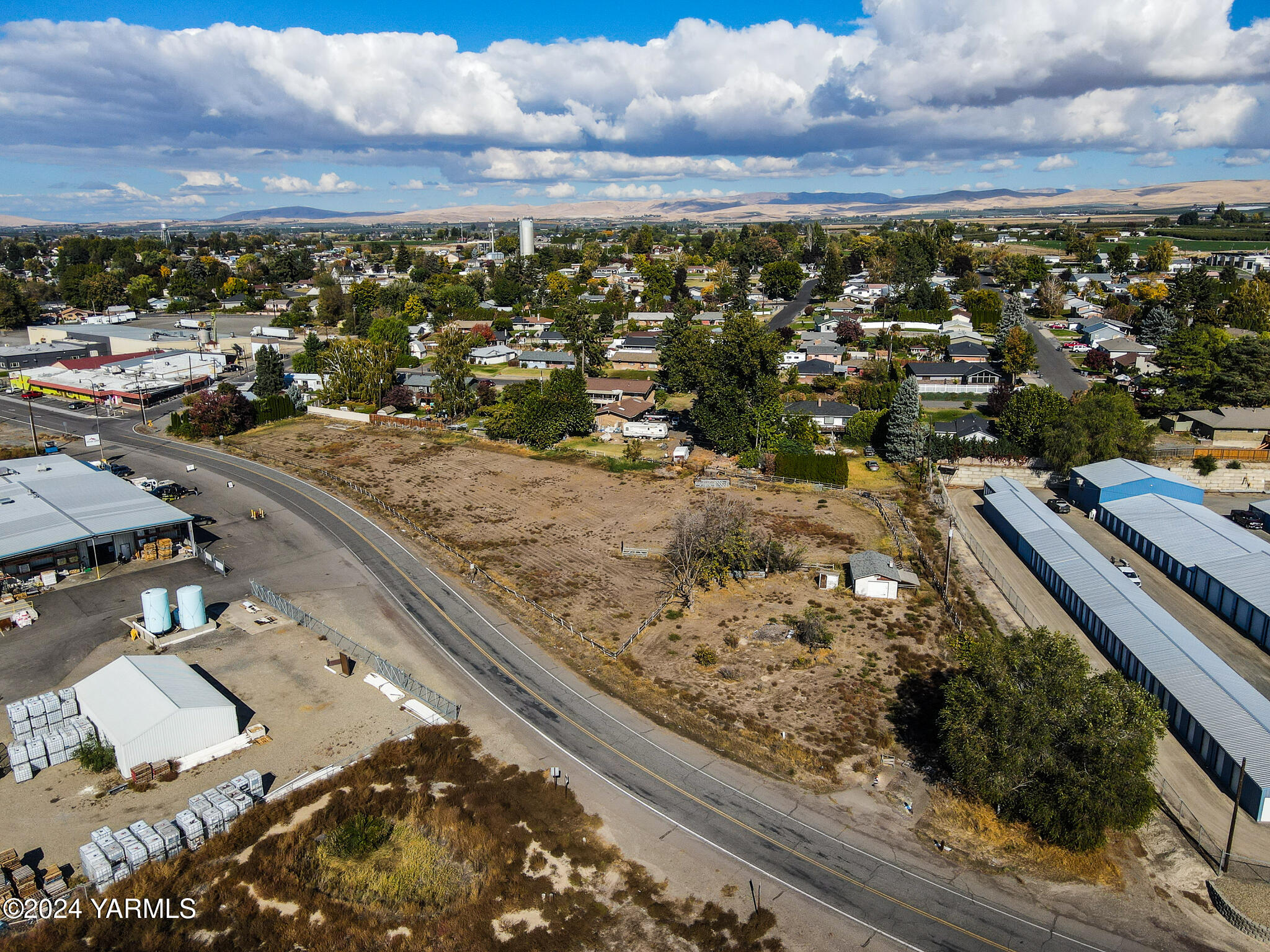 an aerial view of a city