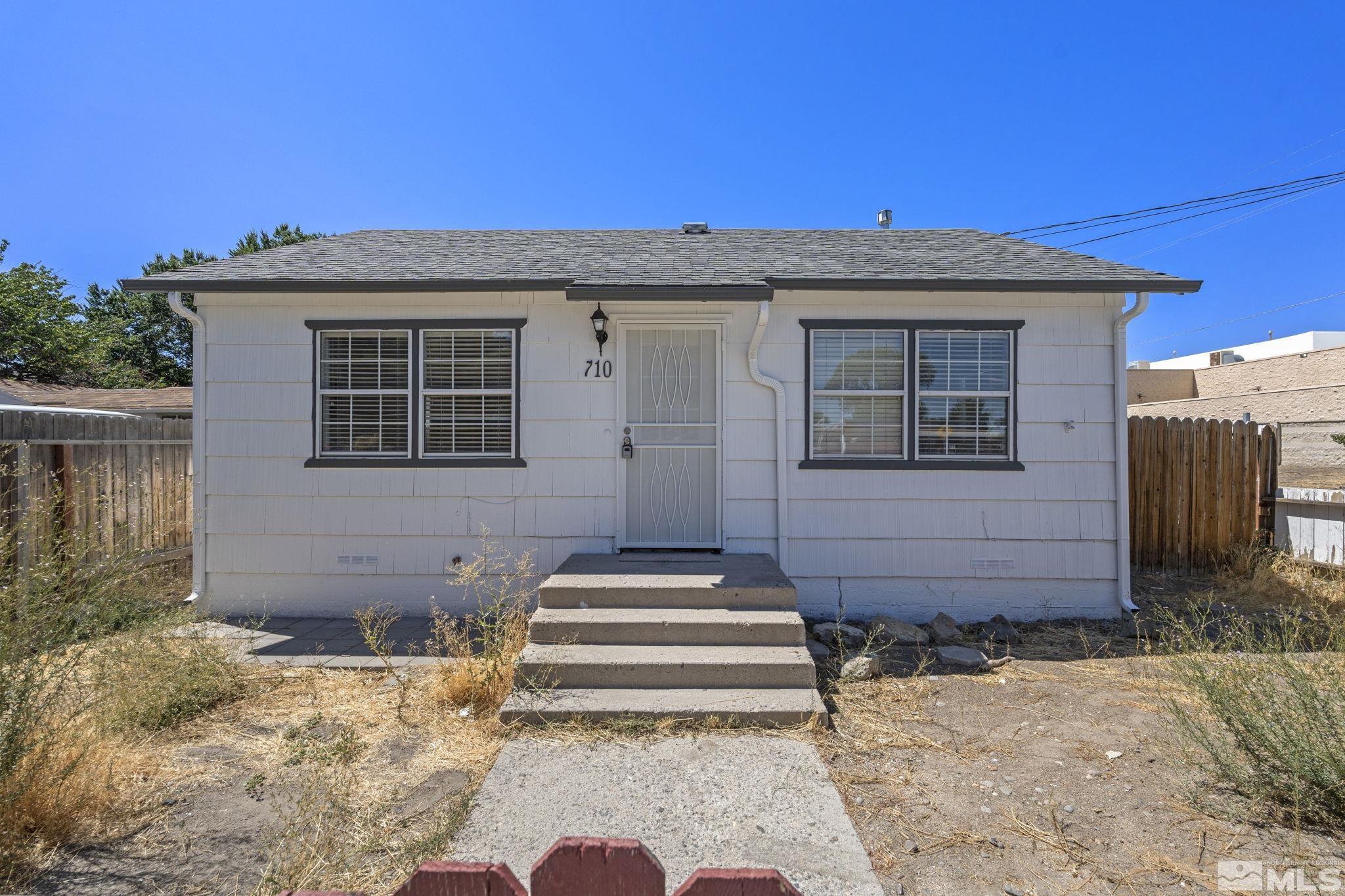 a front view of a house