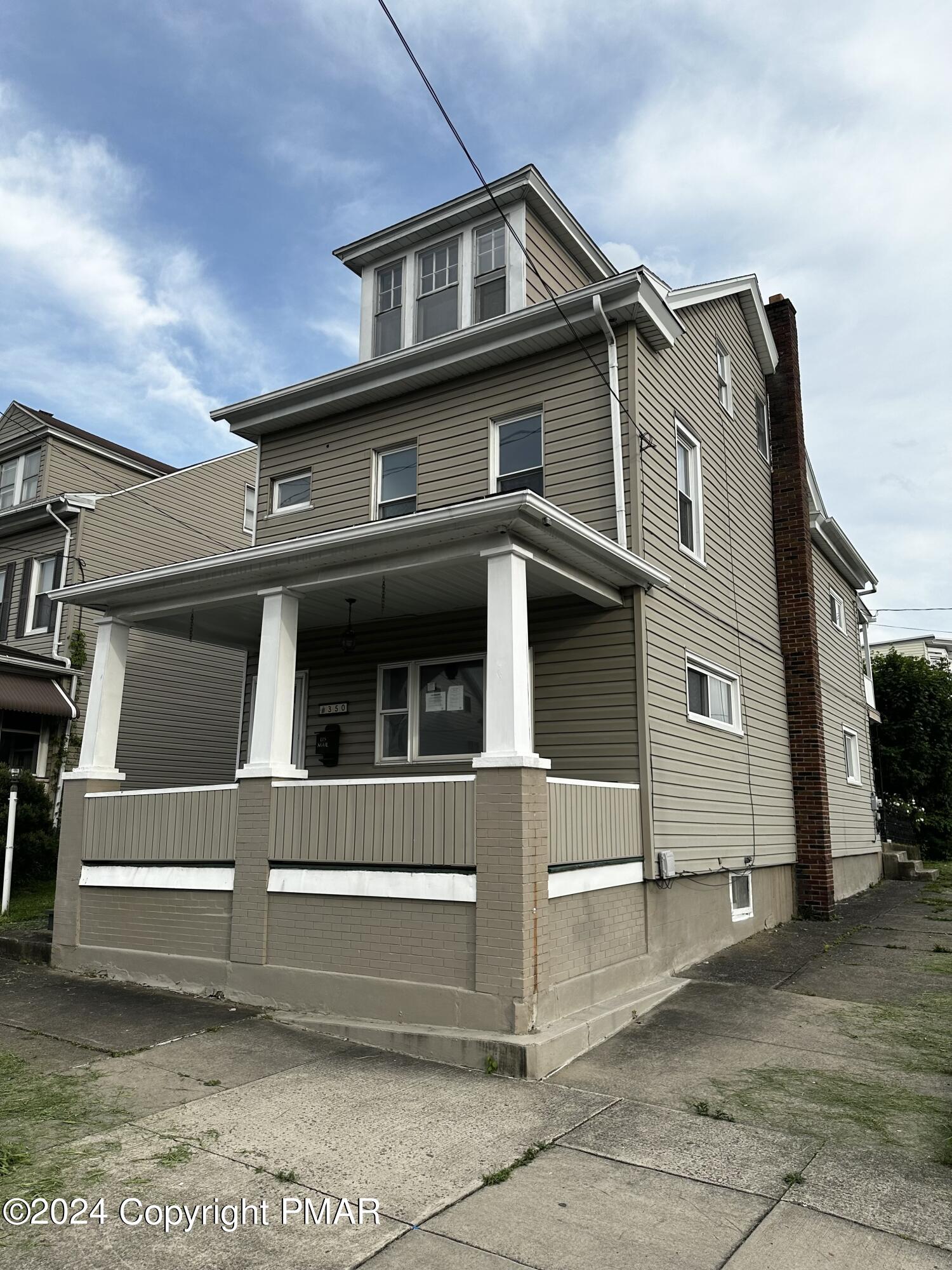 a view of a house with a window