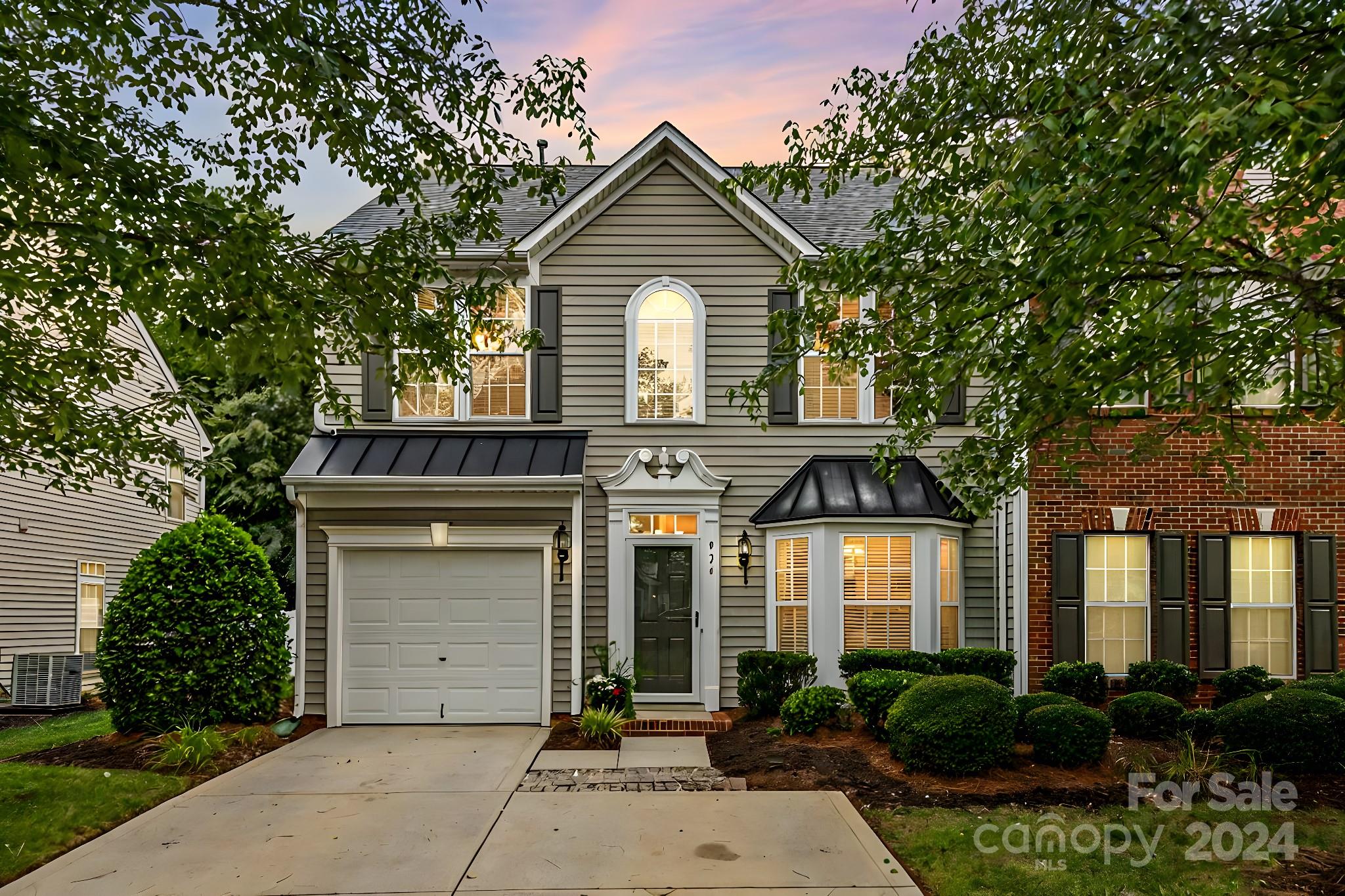 a front view of a house