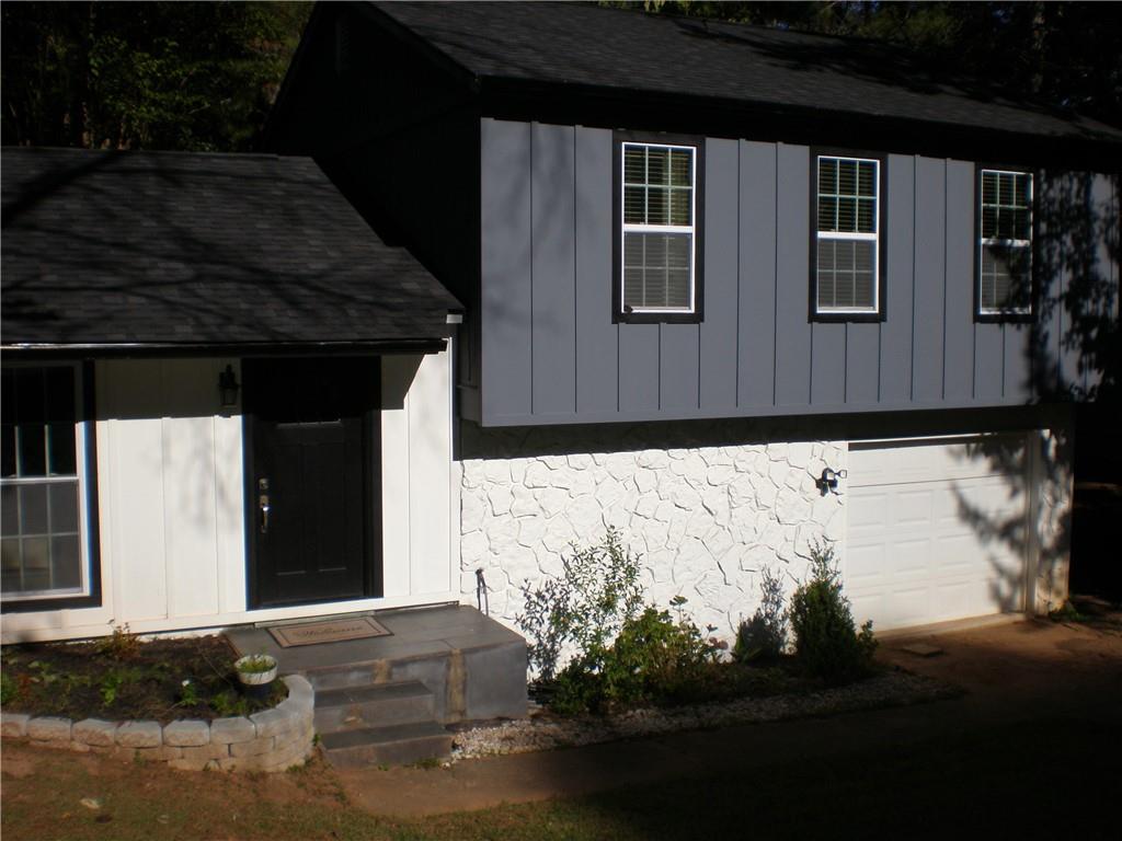 a front view of a house