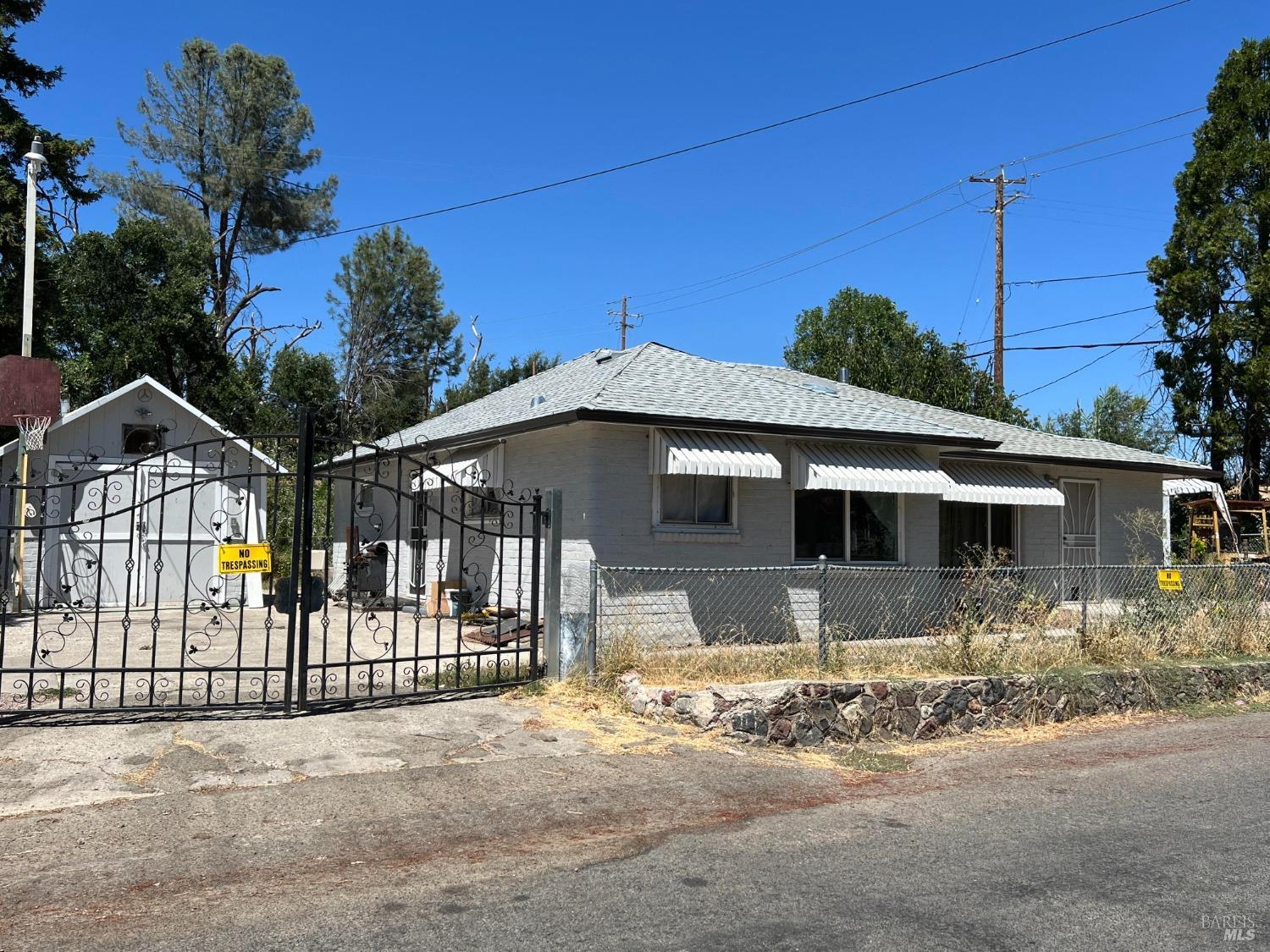 a front view of a house