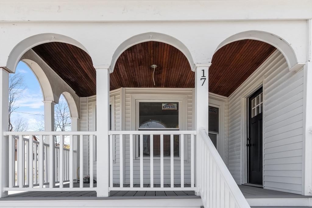 a view of two window and door