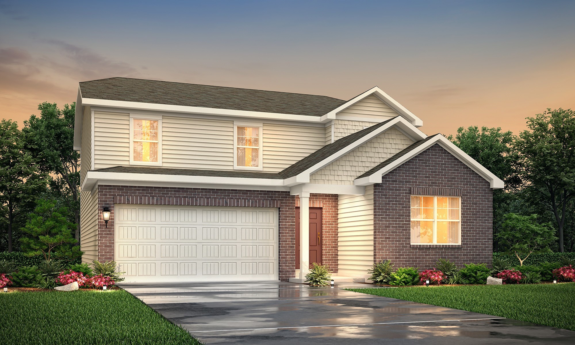 Photo is a rendering and looks similar to actual home.  Home is nearing completion.