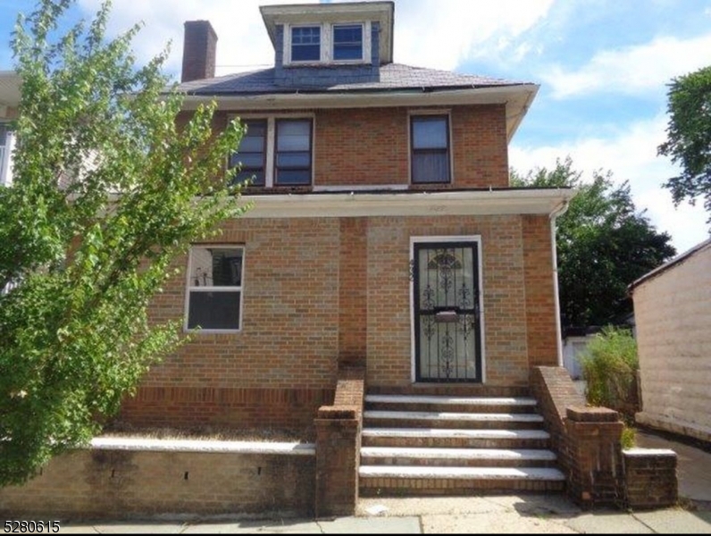 a front view of a house