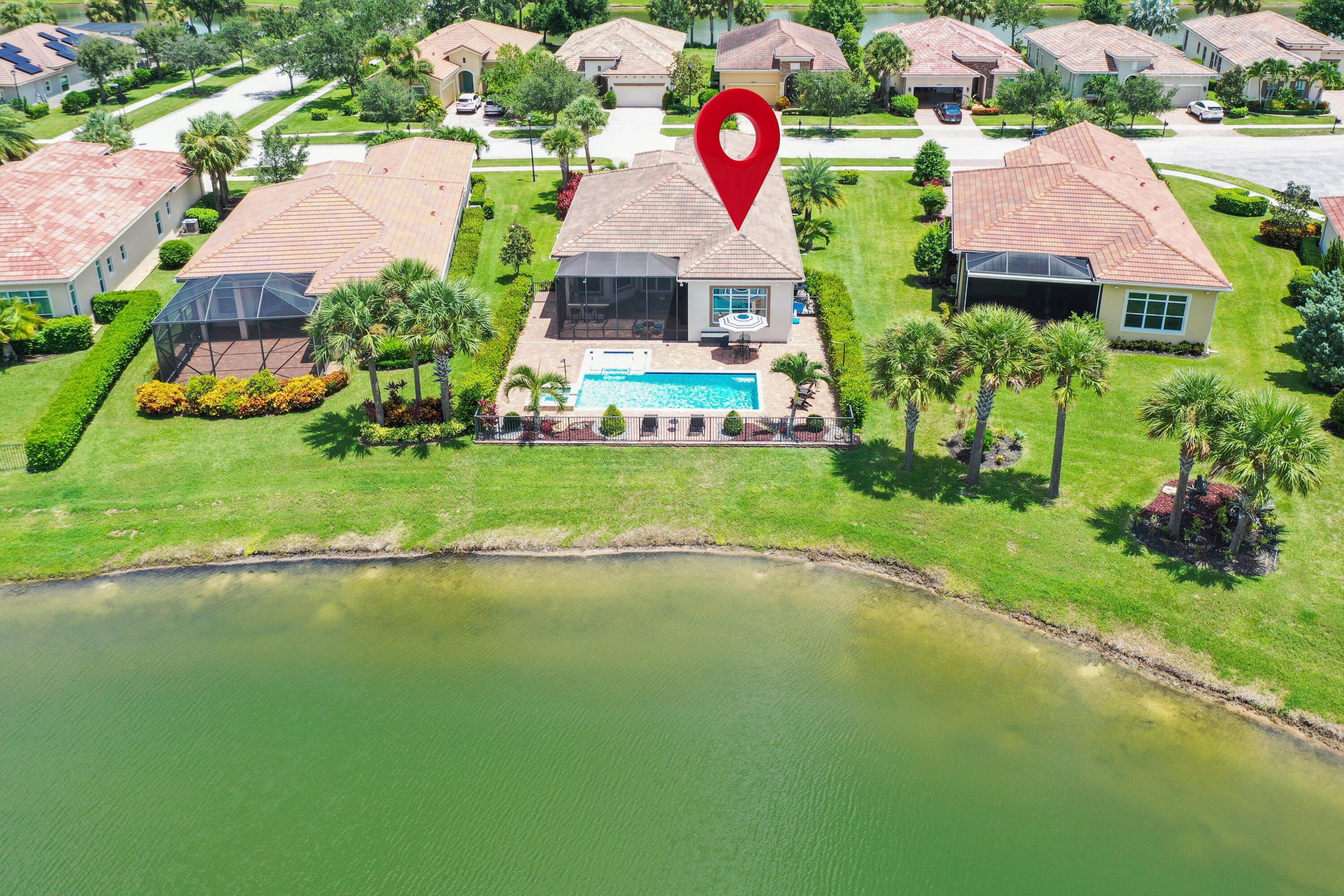 a aerial view of a house