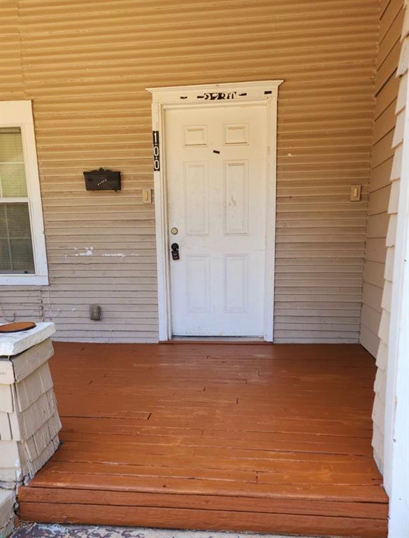 a view of a door of the house