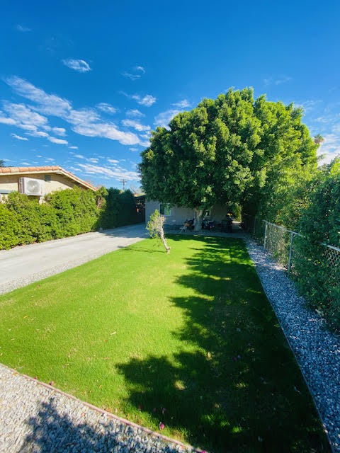 a view of an outdoor space and a yard