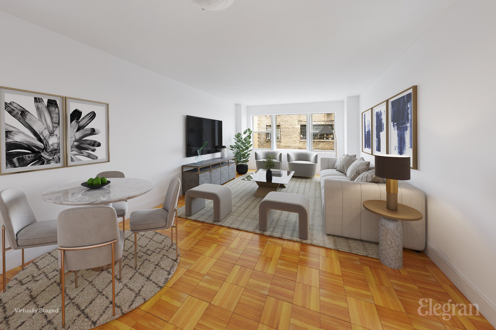 a living room with fireplace furniture and a flat screen tv