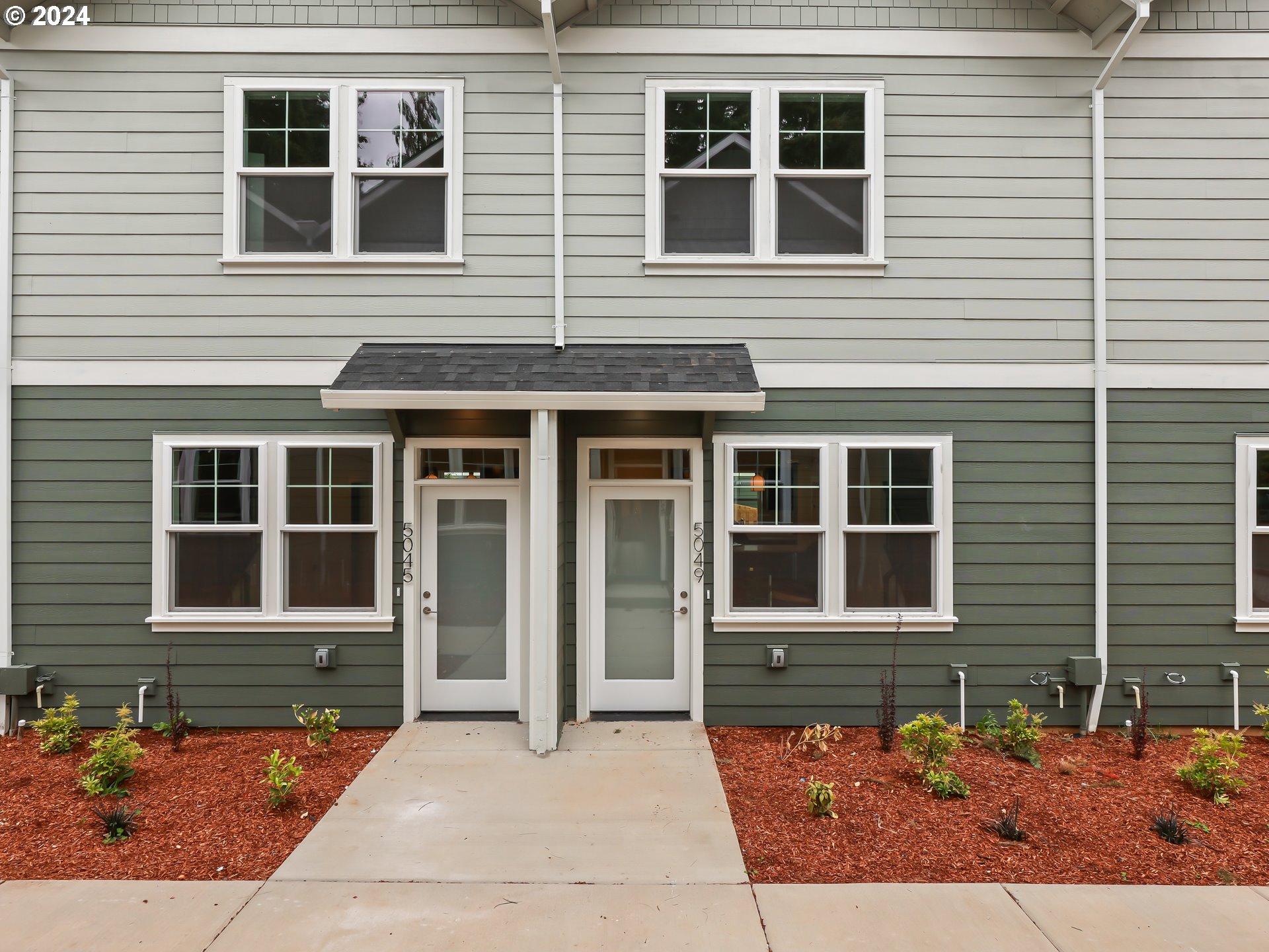 a front view of a house