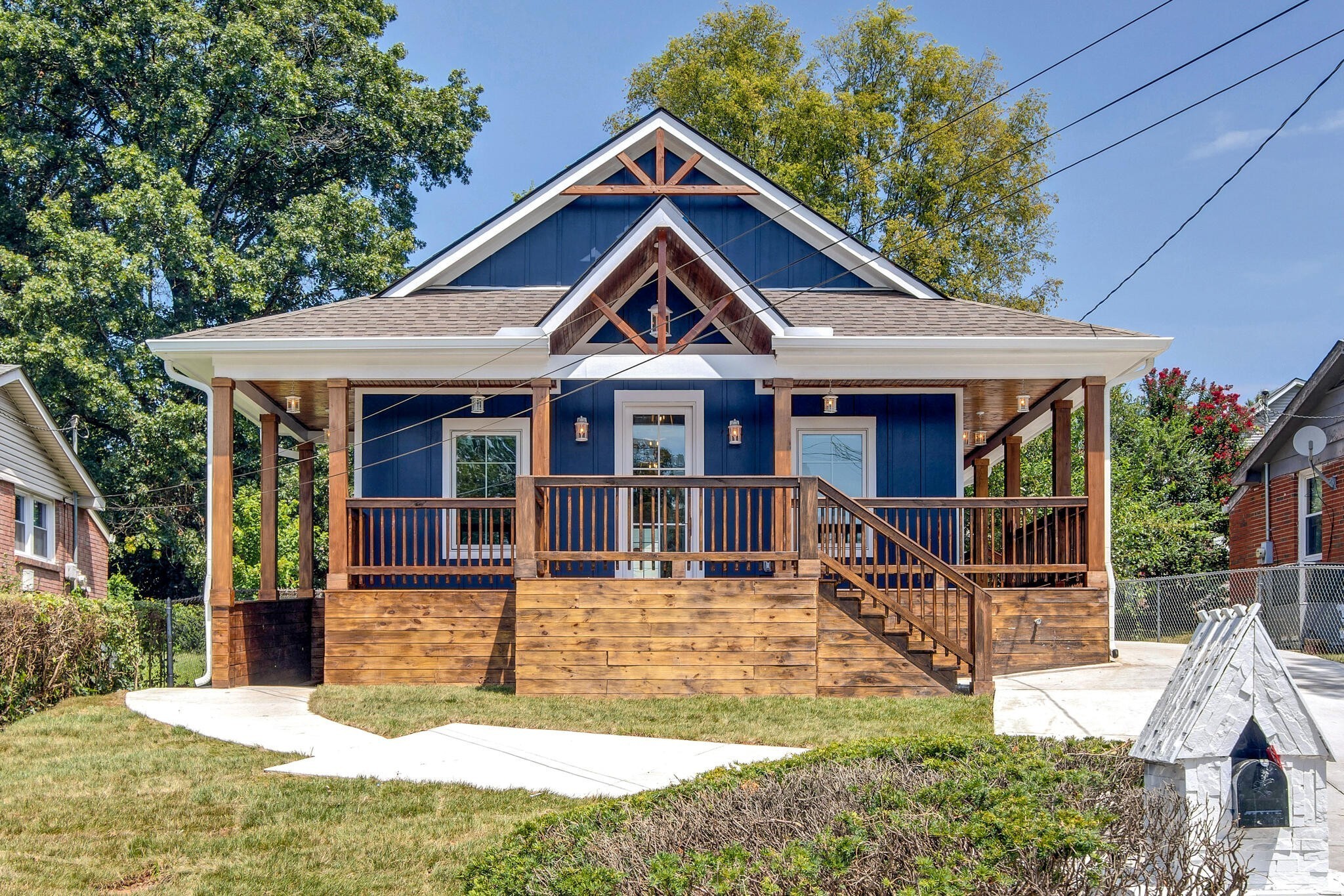 front view of house with a yard