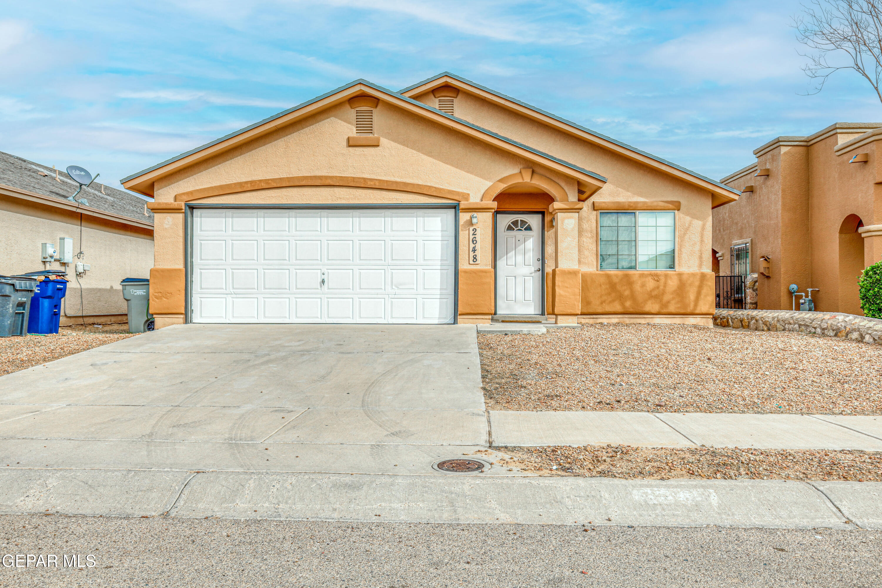 a front view of a house