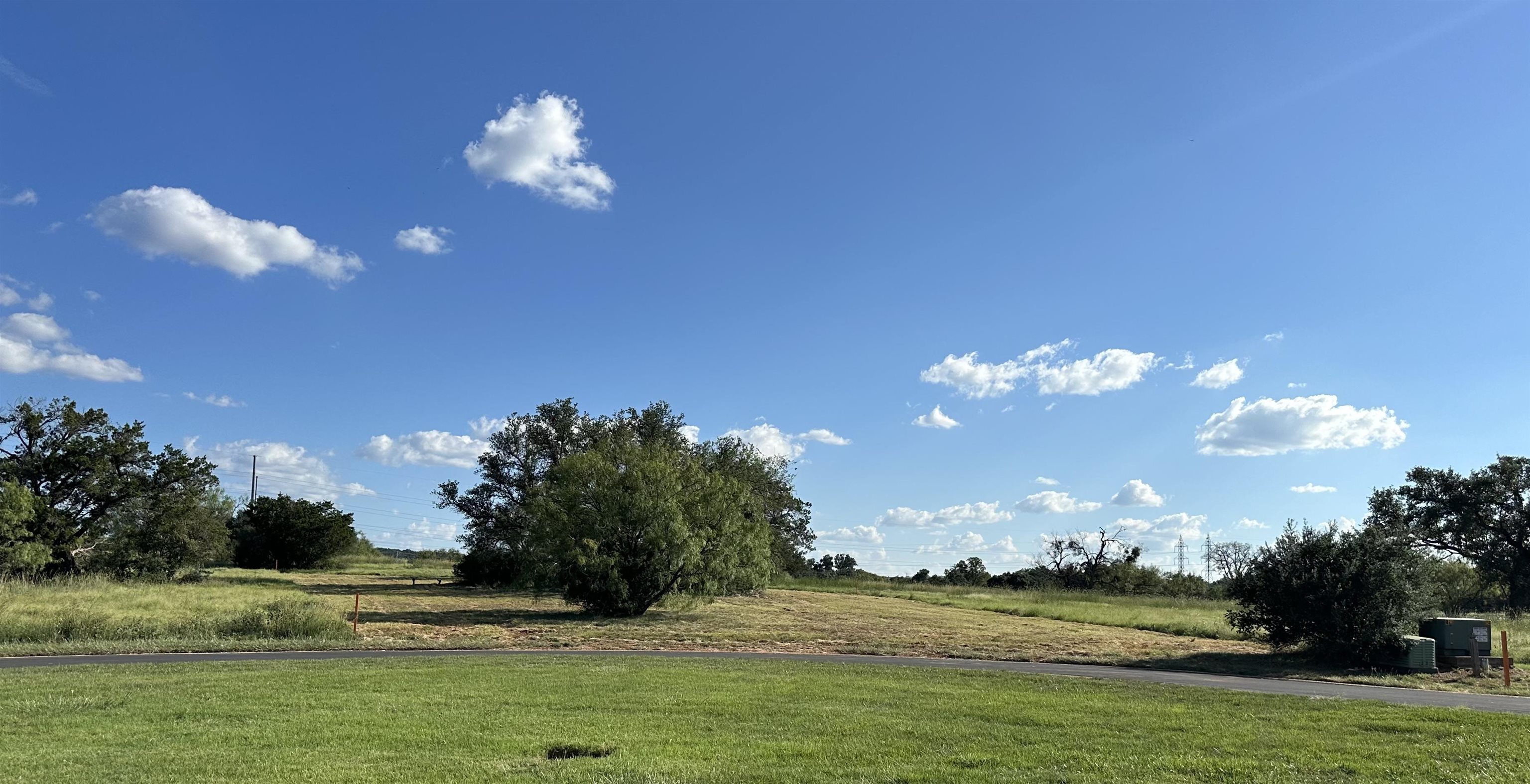 a view of a golf course with a lake