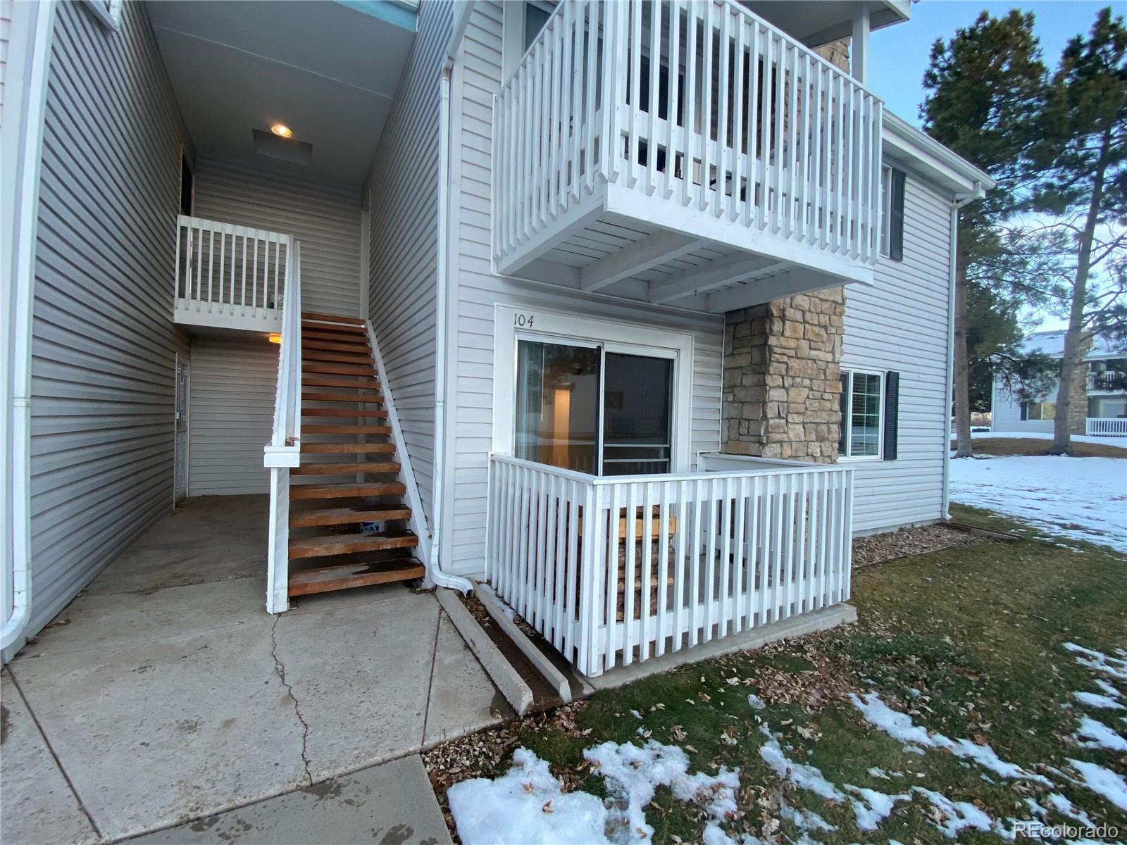 a view of a house with a deck