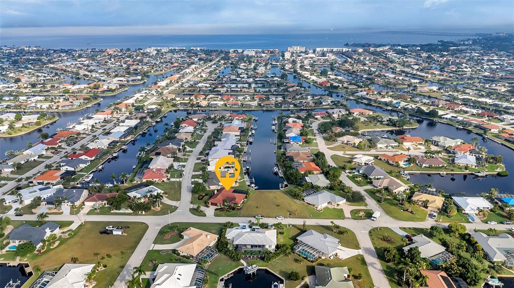 an aerial view of multiple house