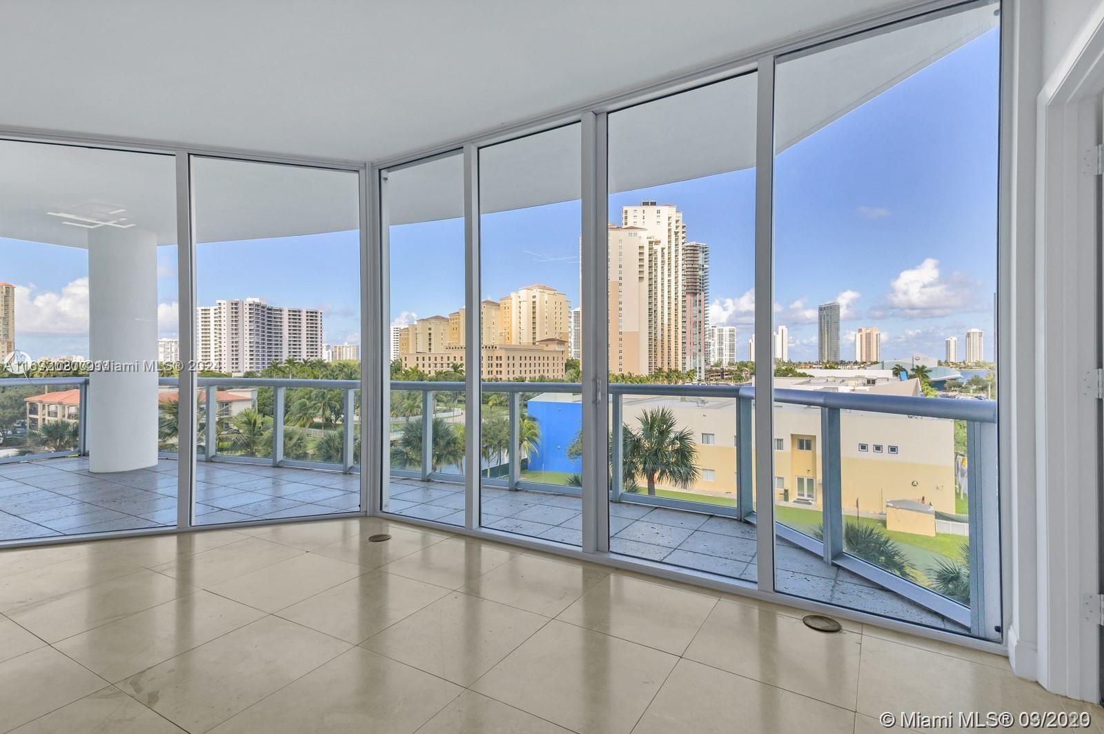 a view of an entryway with a glass door