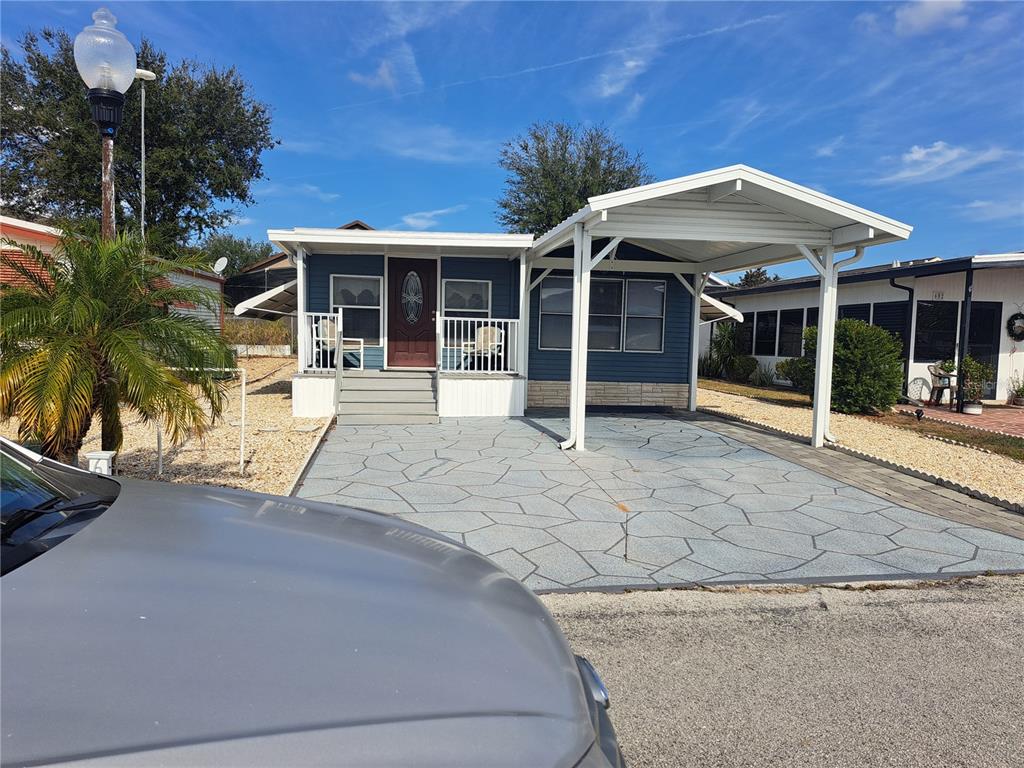 front view of a house with a porch