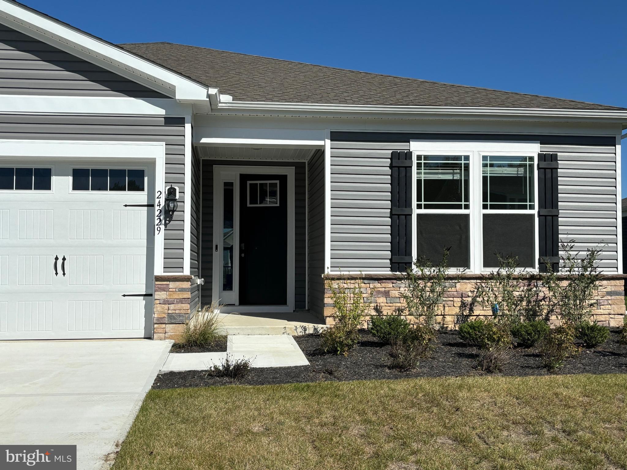 a front view of a house