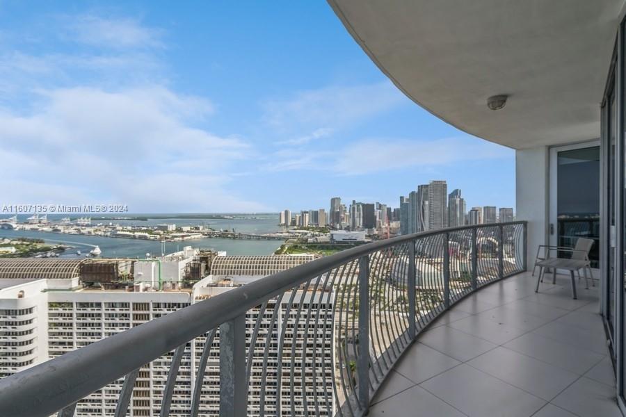 a view of city from balcony