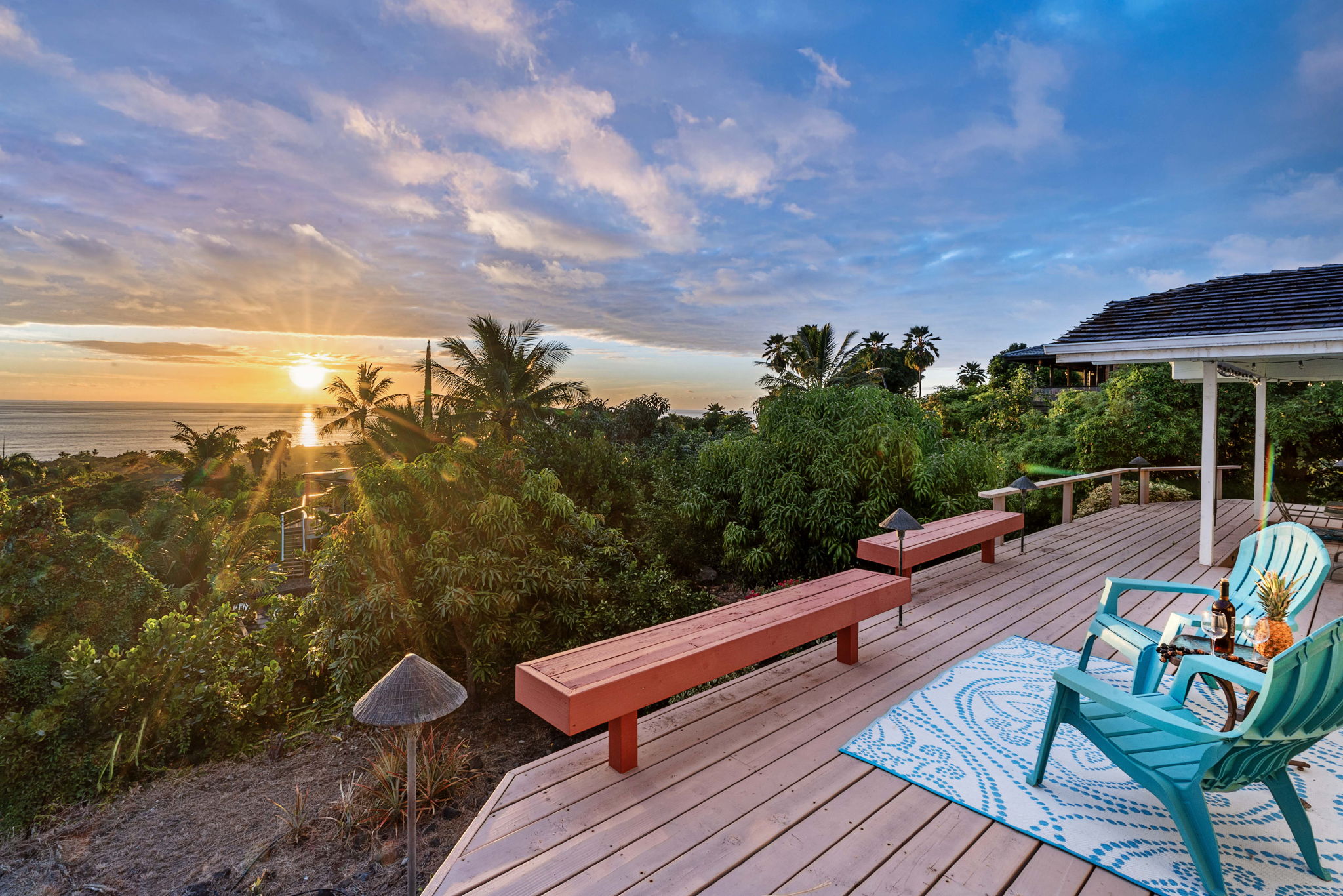 Enjoy your best life, spending quality time on this large lanai overlooking the ocean.