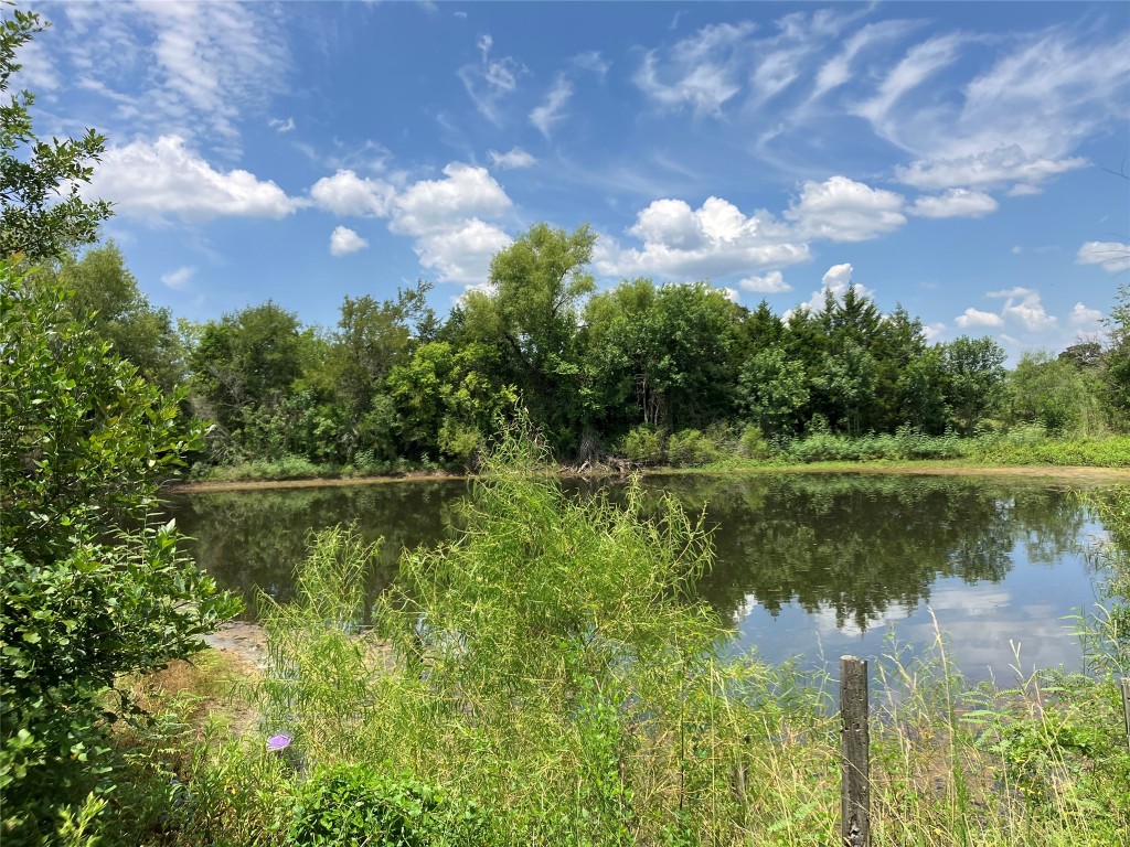 a view of lake with green space