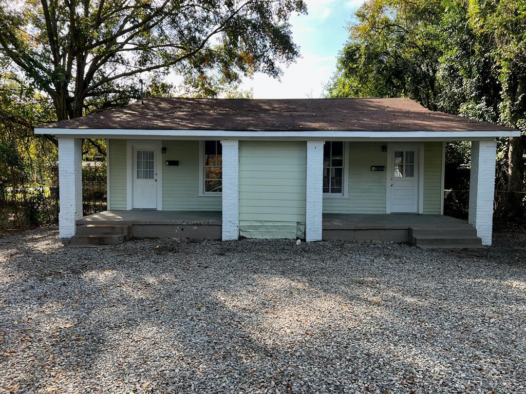 a front view of a house