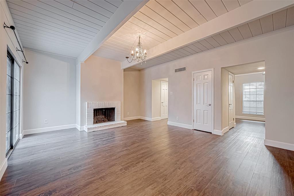 Living room leads to kitchen