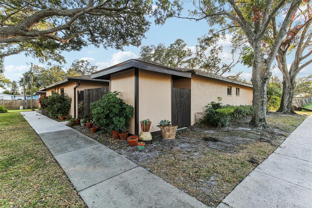 a view of a house with a patio