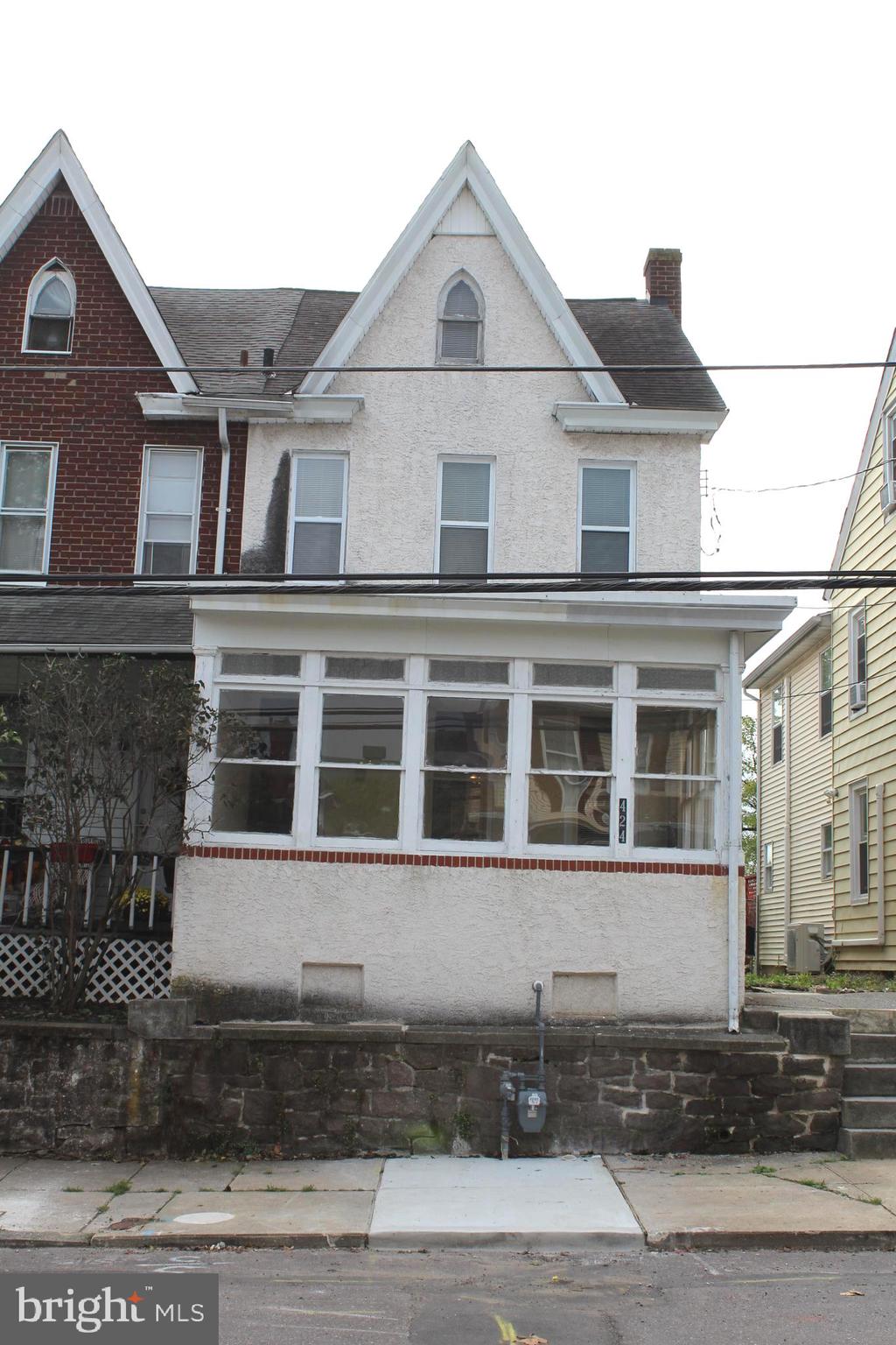 a front view of a house