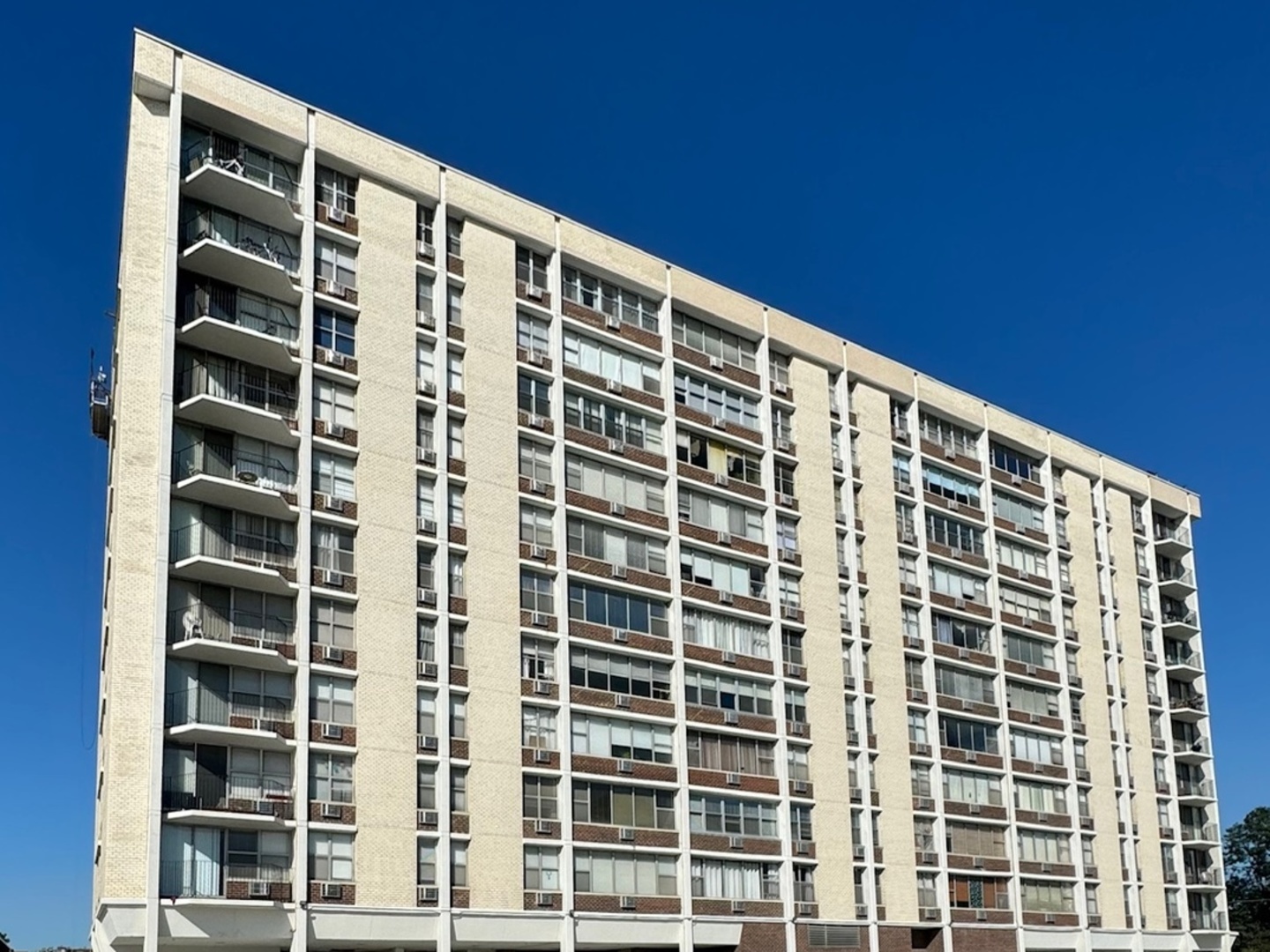 a front view of a building