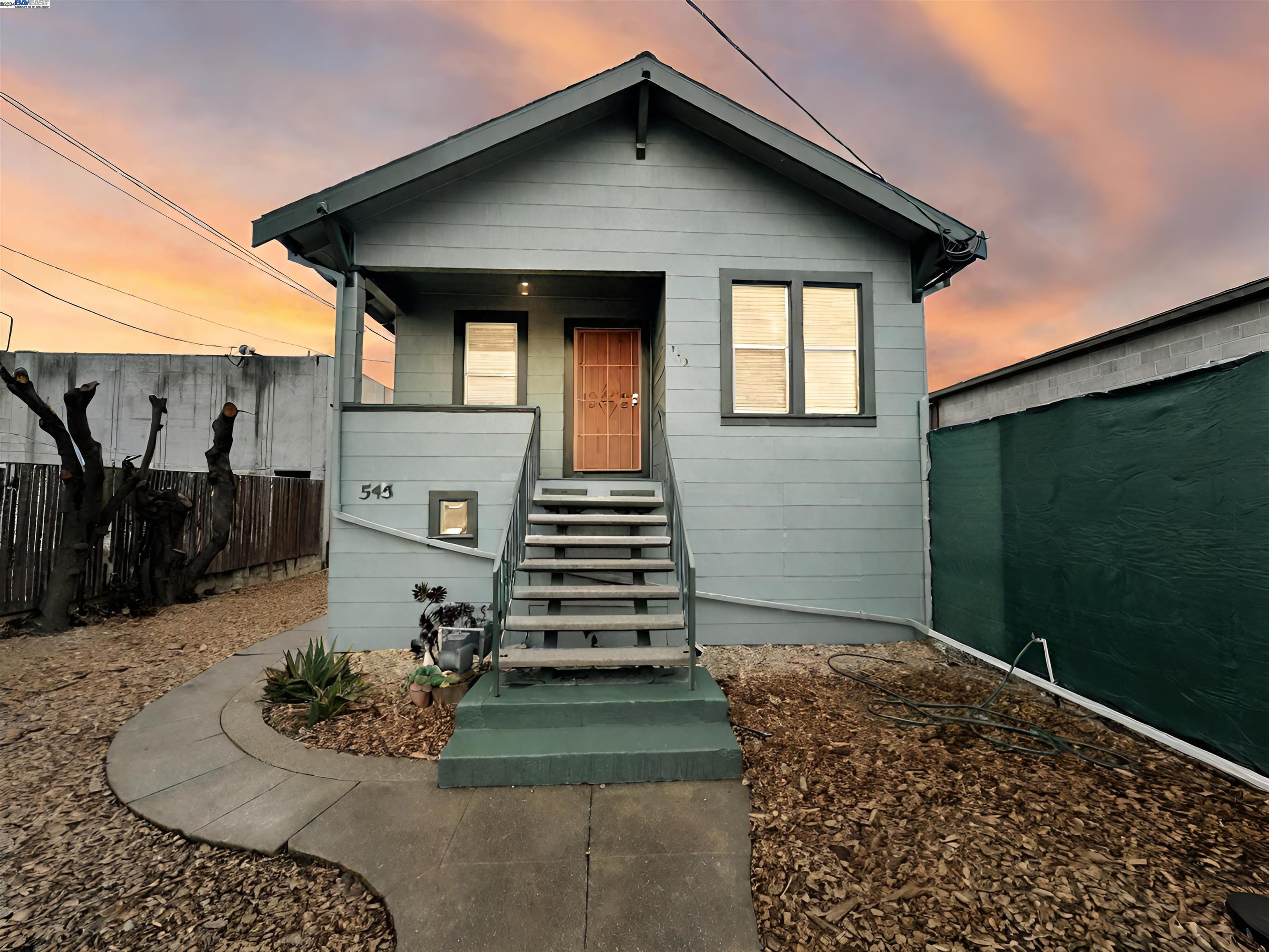 a front view of a house