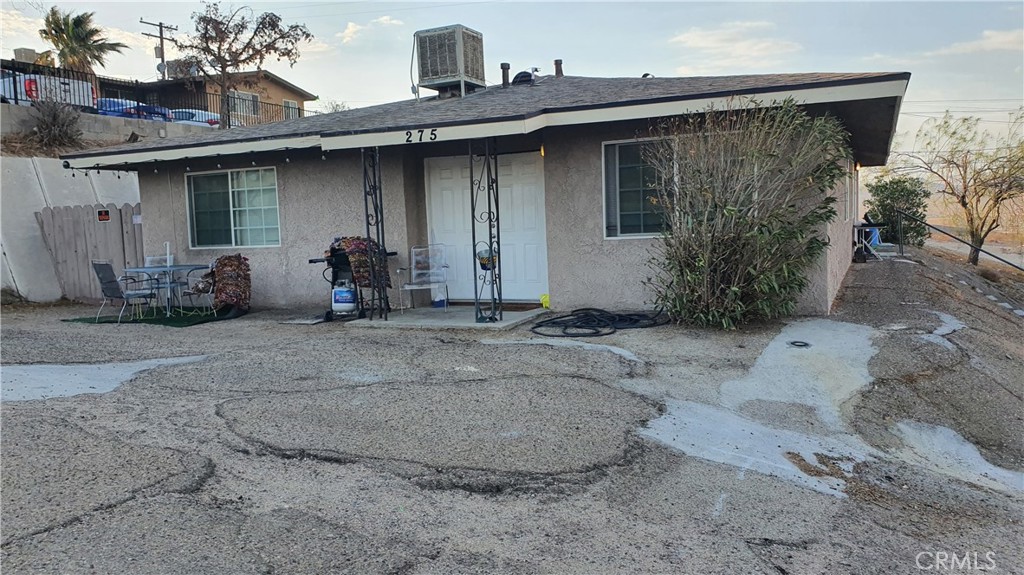 a view of a house with patio