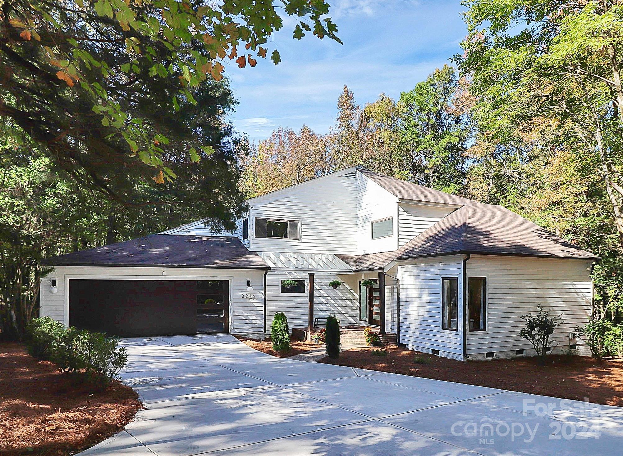 a view of a house with a patio