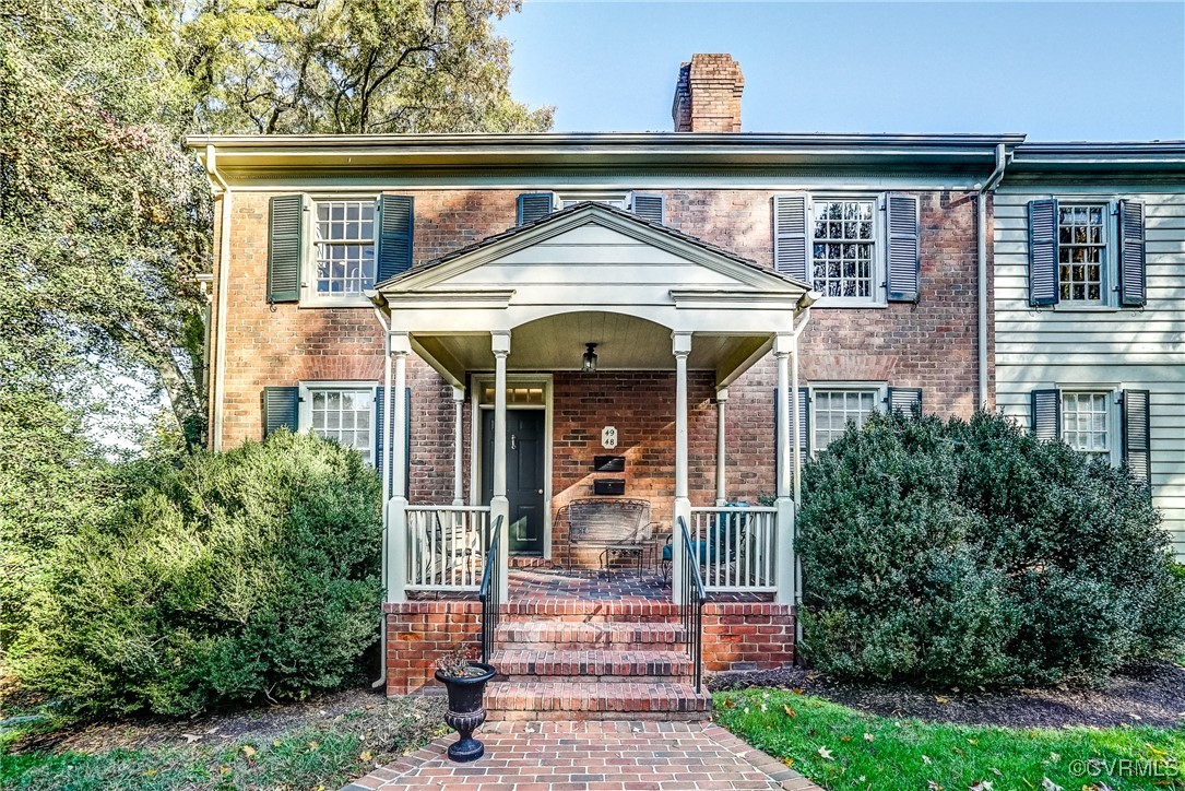 View of front facade with covered porch