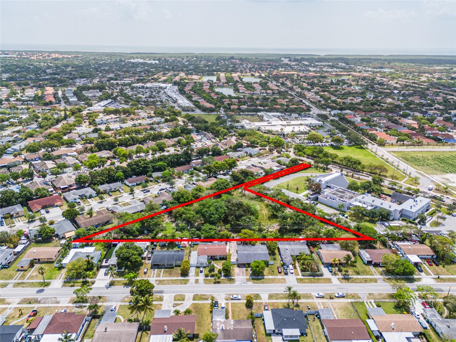 an aerial view of multiple house