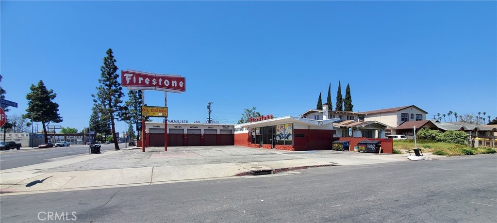 a front view of a building with street